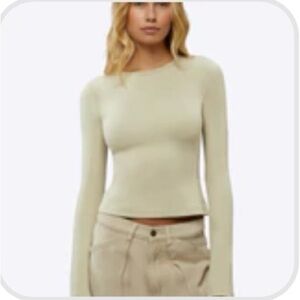 Cuts Long Sleeve Tomboy Tee Fossil Slim-fit Tomboy Cotton Size Medium